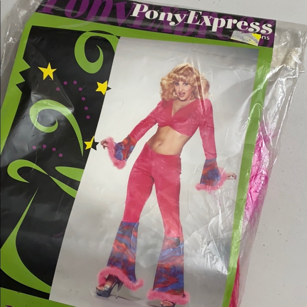 Pink - stretch top and hip-hugging pants (costume)